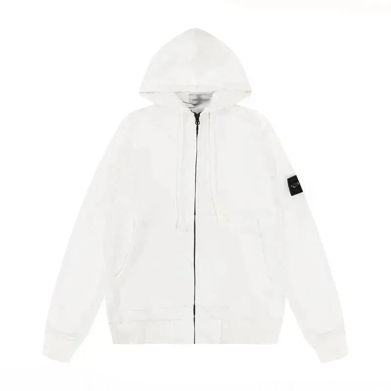 White cardigan hooded